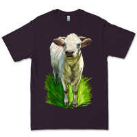 Plum Charolais Heifer Premium Tee - LillyAllenDesigns
