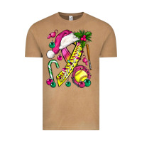 Vintage Camel Pink Christmas Breast Cancer Ribbon Softball Vintage Tee - BundleAndBundleShop