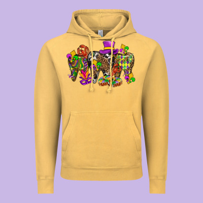Mardi Gras Dental Vintage Hoodie Designed By Bundleandbundleshop