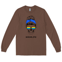 Chestnut Blue Glitter Rainbow Mom Skull Long Sleeve Tee - Bettercallsaul