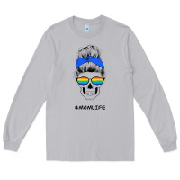 Moon Dust Blue Glitter Rainbow Mom Skull Long Sleeve Tee - Bettercallsaul
