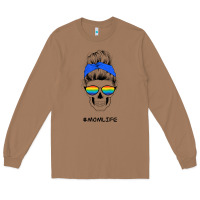 Toasted Coconut Blue Glitter Rainbow Mom Skull Long Sleeve Tee - Bettercallsaul