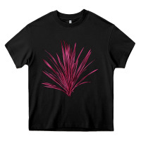 Black Pink Cordyline Heavy Core Tee - LillyAllenDesigns