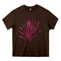 Chocolate Brown Pink Cordyline Heavy Core Tee - LillyAllenDesigns