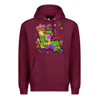 Burgundy louisiana map mardi gras olivia Premium Hoodie - OliviaCreatesArt