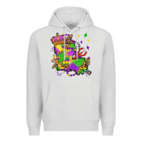 Dove Grey louisiana map mardi gras olivia Premium Hoodie - OliviaCreatesArt