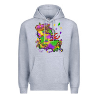 Louisiana Map Mardi Gras Olivia Premium Hoodie | Teevron