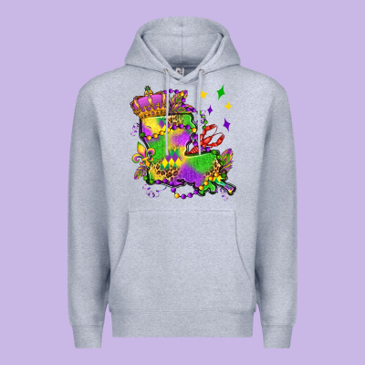 Louisiana Map Mardi Gras Olivia Premium Hoodie Designed By Oliviacreatesart