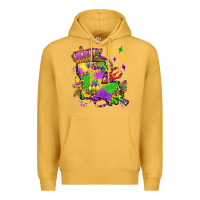 Mustard louisiana map mardi gras olivia Premium Hoodie - OliviaCreatesArt