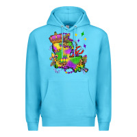 Ocean Blue louisiana map mardi gras olivia Premium Hoodie - OliviaCreatesArt