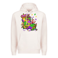Pale Pink louisiana map mardi gras olivia Premium Hoodie - OliviaCreatesArt