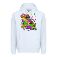 White louisiana map mardi gras olivia Premium Hoodie - OliviaCreatesArt