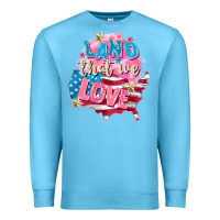 Ocean Blue Merica leopard lightning bolt Premium Sweatshirt - FaDigitalArtStudio