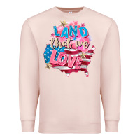 Pale Pink Merica leopard lightning bolt Premium Sweatshirt - FaDigitalArtStudio