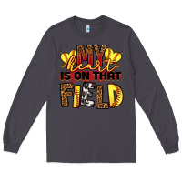 Smoke softball my heart is on that field Long Sleeve Tee - RanaPortraitStore