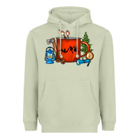 Matcha Camper Coffee Cup Heavyweight Hoodie - FaDigitalArtStudio