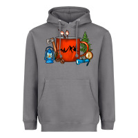 Storm Camper Coffee Cup Heavyweight Hoodie - FaDigitalArtStudio