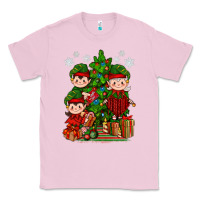 Bubblegum Pink Mimi Elf, Mama Elf, Child Elf Christmas Classic Tee - BundleAndBundleShop