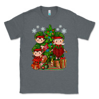 Charcoal Heather Mimi Elf, Mama Elf, Child Elf Christmas Classic Tee - BundleAndBundleShop
