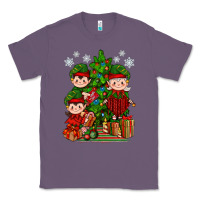 Lavender Mimi Elf, Mama Elf, Child Elf Christmas Classic Tee - BundleAndBundleShop