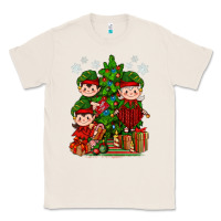 Natural Mimi Elf, Mama Elf, Child Elf Christmas Classic Tee - BundleAndBundleShop