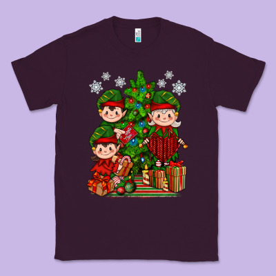 Mimi Elf, Mama Elf, Child Elf Christmas Classic Tee Designed By Bundleandbundleshop