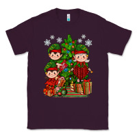 Plum Mimi Elf, Mama Elf, Child Elf Christmas Classic Tee - BundleAndBundleShop