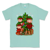 Seafoam Mimi Elf, Mama Elf, Child Elf Christmas Classic Tee - BundleAndBundleShop