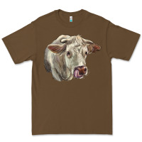 Cacao Charolais Cattle Face Premium Tee - LillyAllenDesigns