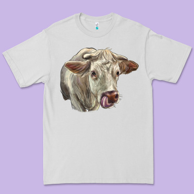 Charolais Cattle Face Premium Tee Designed By Lillyallendesigns