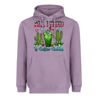 Lavender All I Need Is Coffee Cactus Frappe Heavyweight Hoodie - FaDigitalArtStudio
