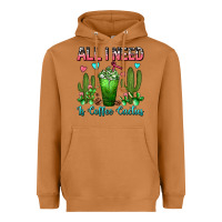 Meerkat All I Need Is Coffee Cactus Frappe Heavyweight Hoodie - FaDigitalArtStudio