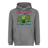 Storm All I Need Is Coffee Cactus Frappe Heavyweight Hoodie - FaDigitalArtStudio