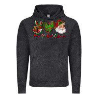 Vintage Black peace love santa Vintage Hoodie - RanaPortraitStore