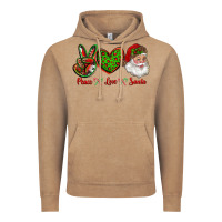 Peace Love Santa Vintage Hoodie | Teevron