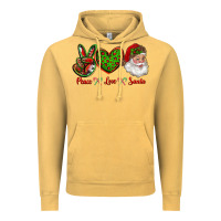 Vintage Mustard peace love santa Vintage Hoodie - RanaPortraitStore