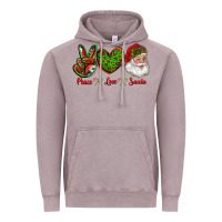 Vintage Zinc peace love santa Vintage Hoodie - RanaPortraitStore