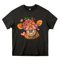 Asphalt valentines day orange cow Heavy Core Tee - Jasminsmagicworld