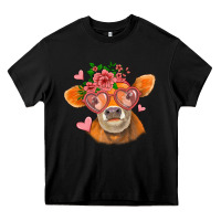 Black valentines day orange cow Heavy Core Tee - Jasminsmagicworld