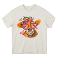Cream valentines day orange cow Heavy Core Tee - Jasminsmagicworld