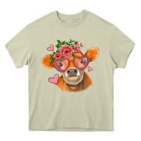 Mossy valentines day orange cow Heavy Core Tee - Jasminsmagicworld