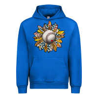 Cobalt Baseball Sunflower Urban Hoodie - CowhideDigitalArt