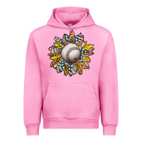 Fuchsia Pink Baseball Sunflower Urban Hoodie - CowhideDigitalArt