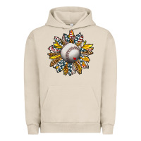Pigment French Oak Baseball Sunflower Urban Hoodie - CowhideDigitalArt