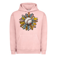 Pigment Salmon Baseball Sunflower Urban Hoodie - CowhideDigitalArt