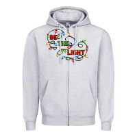 Heather Grey be the light Zipper Hoodie - CowGirlArtShop