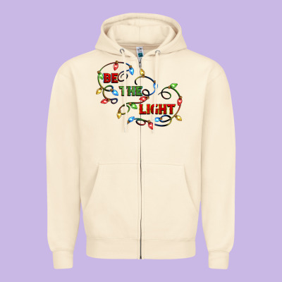 Be The Light Zipper Hoodie Designed By Cowgirlartshop
