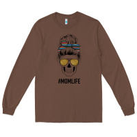 Chestnut Western Glitter Aztec Patterned Mom Skull Long Sleeve Tee - Bettercallsaul