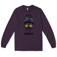 Plum Western Glitter Aztec Patterned Mom Skull Long Sleeve Tee - Bettercallsaul