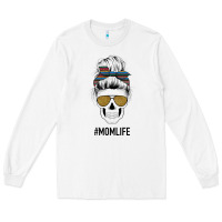 White Western Glitter Aztec Patterned Mom Skull Long Sleeve Tee - Bettercallsaul